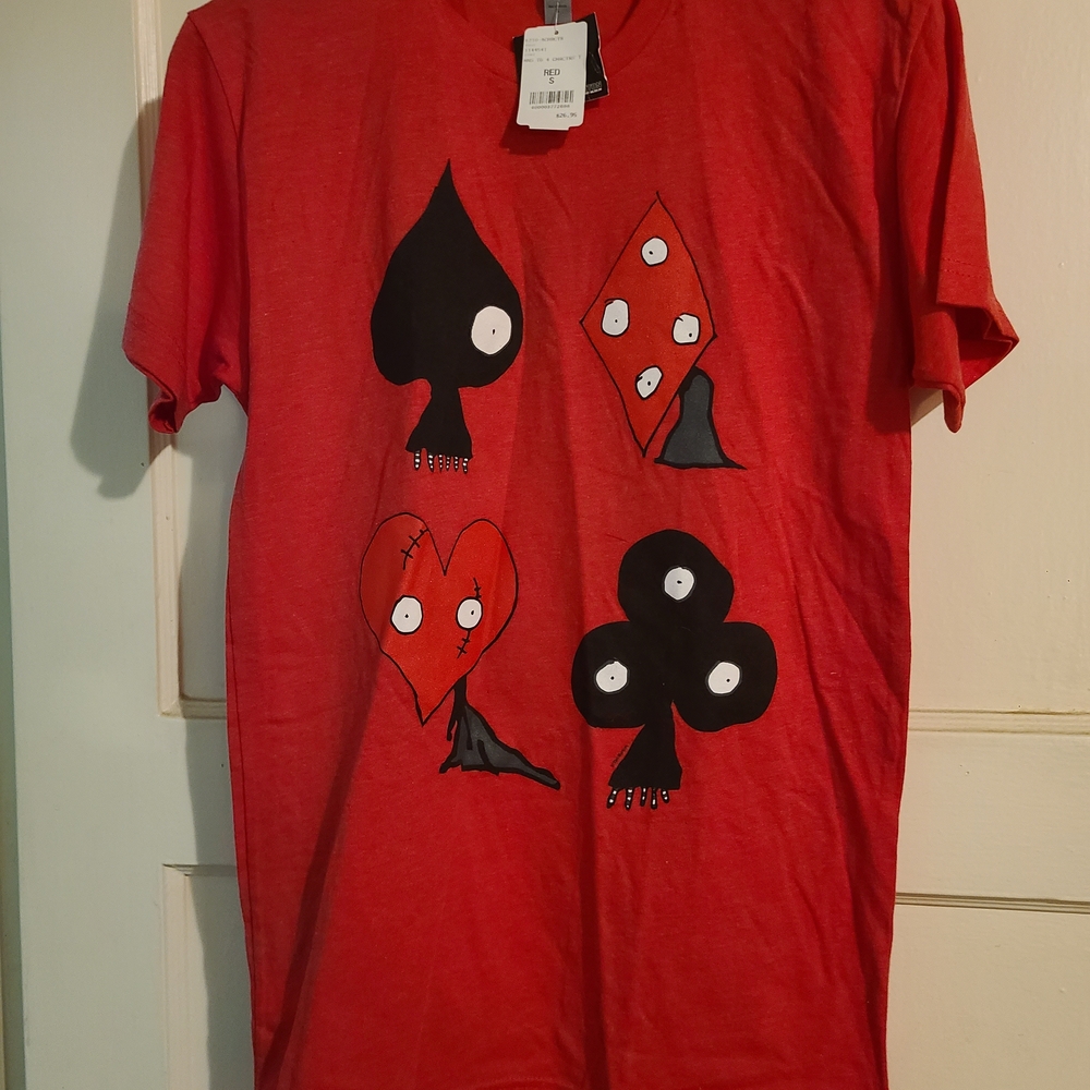 Marc Jacobs Red Graphic Card Suits Tee